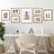 7 Piece Gallery Wall Frame Set, (1) 12x16 Inch, (2) 8x10 Inch, and (4) 6x8 Inch, Bronze